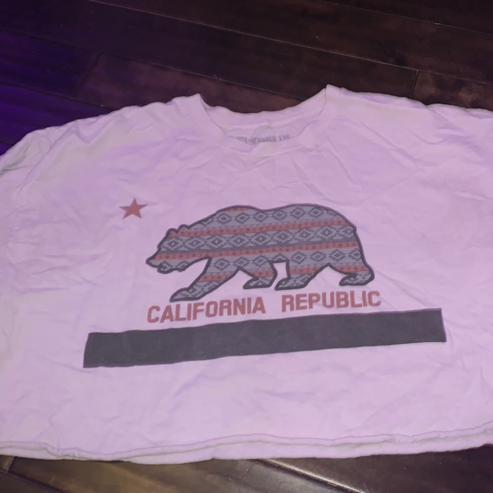 Pre cut crop top California republic crop top